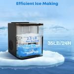 JINJUNYE Portable Ice Maker - 35lbs/Day