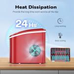 VIVOHOME 26lbs Countertop Ice Maker - Red