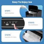 JINJUNYE Portable Ice Maker - 35lbs/Day