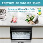 EUHOMY 95lbs Stainless Steel Ice Maker Machine