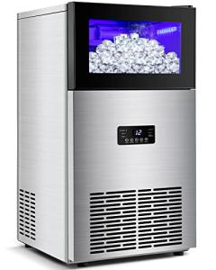 130LBS Commercial Ice Maker with Storage Bin