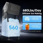 Heavy-Duty Ice Maker with Self-Cleaning Feature