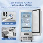 Electactic Nugget Ice Maker, 66Lbs/Day, Self-Cleaning