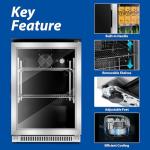 20" Beverage Refrigerator with Glass Door – 120 Can