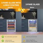 20" Beverage Refrigerator with Glass Door – 120 Can