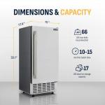 Newair 15" Nugget Ice Maker - 66 lbs Daily