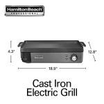 Hamilton Beach Indoor Electric Grill & Griddle 10"x16