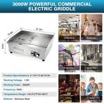 Electric 22” Griddle with Adjustable Temperature Control