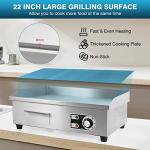 Electric 22” Griddle with Adjustable Temperature Control