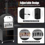 Giantex Wood Fired Outdoor Pizza Oven on Wheels