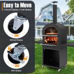 Giantex Wood Fired Outdoor Pizza Oven on Wheels