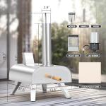 Portable 12" Multi-Fuel Pizza Oven for Outdoors