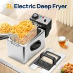 VIVOHOME 3L Stainless Steel Electric Deep Fryer