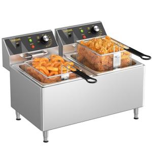 3500W Electric Commercial Deep Fryer with Baskets