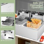 3400W Electric Deep Fryer with Dual Baskets