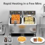 3500W Electric Commercial Deep Fryer with Baskets