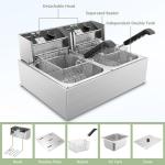 3400W Electric Deep Fryer with Dual Baskets