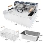 Large Capacity Commercial Deep Fryer with Baskets