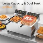 3500W Electric Commercial Deep Fryer with Baskets