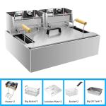 Large Capacity Commercial Deep Fryer with Baskets