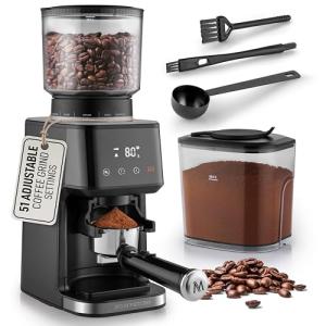Zulay Touchscreen Conical Burr Coffee Grinder
