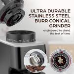 Zulay Touchscreen Conical Burr Coffee Grinder