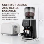 Zulay Touchscreen Conical Burr Coffee Grinder