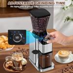 Electric Coffee Grinder with 48 Adjustable Grind Settings