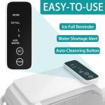 Portable Nugget Ice Maker with Self-Cleaning Function