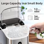 Antarctic Star Portable Nugget Ice Maker, 34Lbs/24H
