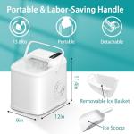 Portable Nugget Ice Maker with Self-Cleaning Function