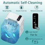 Portable Nugget Ice Maker with Self-Cleaning Function