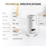 OLIVO CB1000 Nut Milk Maker & Blender 9 Functions