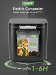 POWIFY 4L Electric Compost Bin for Indoor/Outdoor Use