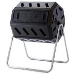 Outdoor Dual Chamber Compost Tumbler Bin - 37 Gallon