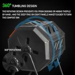 Hourleey 43 Gallon Dual Chamber Compost Bin