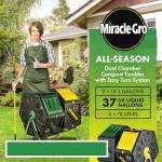 Miracle-Gro Heavy-Duty Dual Chamber Compost Tumbler