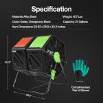 VIVOSUN Dual Chamber 18.5 Gallon Compost Tumbler