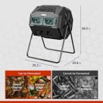 EAST OAK 43-Gal Dual Chamber Compost Tumbler