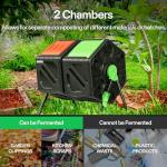 VIVOSUN Dual Chamber 18.5 Gallon Compost Tumbler