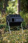 Outdoor Dual Chamber Compost Tumbler Bin - 37 Gallon