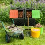 VIVOSUN Dual Chamber 18.5 Gallon Compost Tumbler