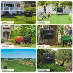 Dual Chamber 43 Gallon Compost Tumbler & Gloves