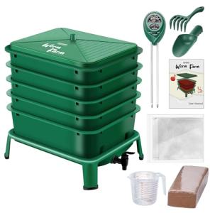 Blütezeit 5-Tray Worm Compost Bin for Food Waste