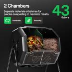VIVOSUN 43 Gallon Dual Rotating Outdoor Composter