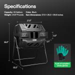 VIVOSUN 43 Gallon Dual Rotating Outdoor Composter
