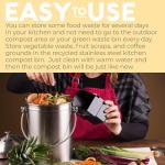 Odorless Stainless Steel Kitchen Compost Bin 1.3 Gallon