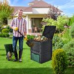 Goplus 80 Gallon Outdoor Compost Bin with Lid