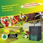 Goplus 80 Gallon Outdoor Compost Bin with Lid