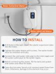 Instant Electric Tankless Water Heater for Kitchen